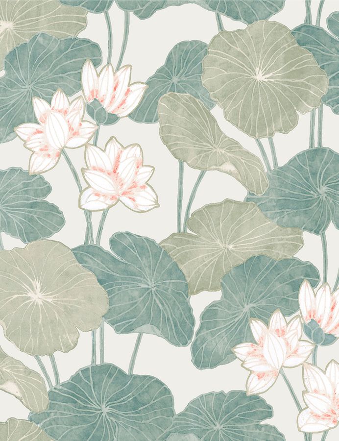 Lily Pad Peel + Stick Wallpaper Swatch, Beige added by Spoak Member