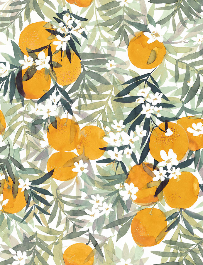 Orange Blossom Peel + Stick Wallpaper Swatch, Orange added by Spoak Member