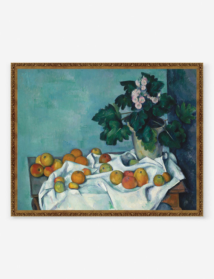 Still Life with Apples and a Pot of Primroses Print by Paul Cézanne added by Spoak Member