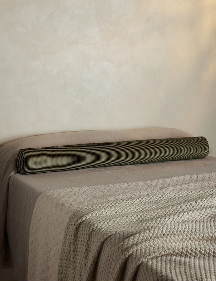 Striped Velvet Long Bolster Pillow by Sarah Sherman Samuel added by Spoak Member