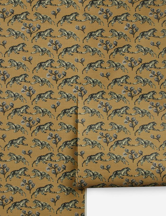 Tiger Grasscloth Wallpaper by Sarah Sherman Samuel added by Spoak Member