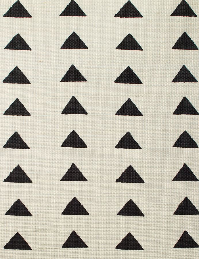 Triangles Grasscloth Wallpaper By Nathan Turner, Black Swatch added by Spoak Member