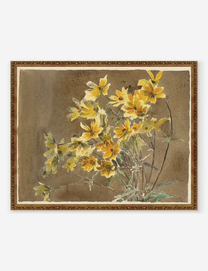 Yellow/Orange Flower with Border Print by Hannah Borger Overbeck added by Spoak Member