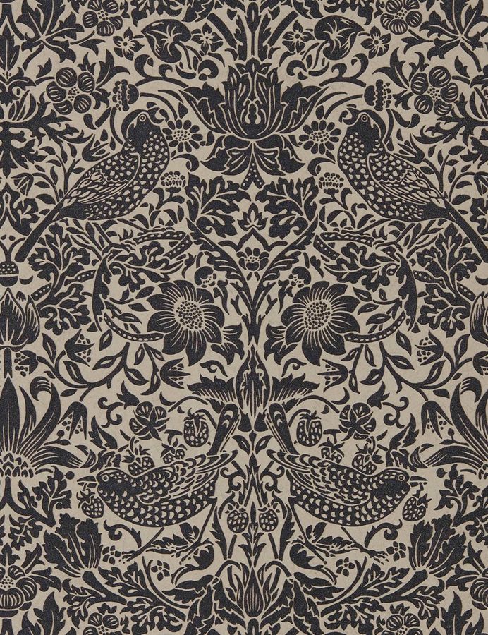 Pure Strawberry Thief Wallpaper Swatch, Charcoal added by Spoak Member