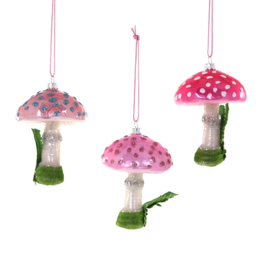 Pink Mushroom Ornaments S/3 added by Spoak Member