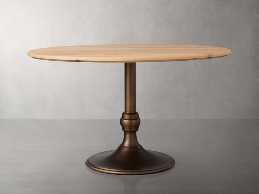 Jacob Round Dining Table with Wade Base in Flax Oak added by Spoak Member