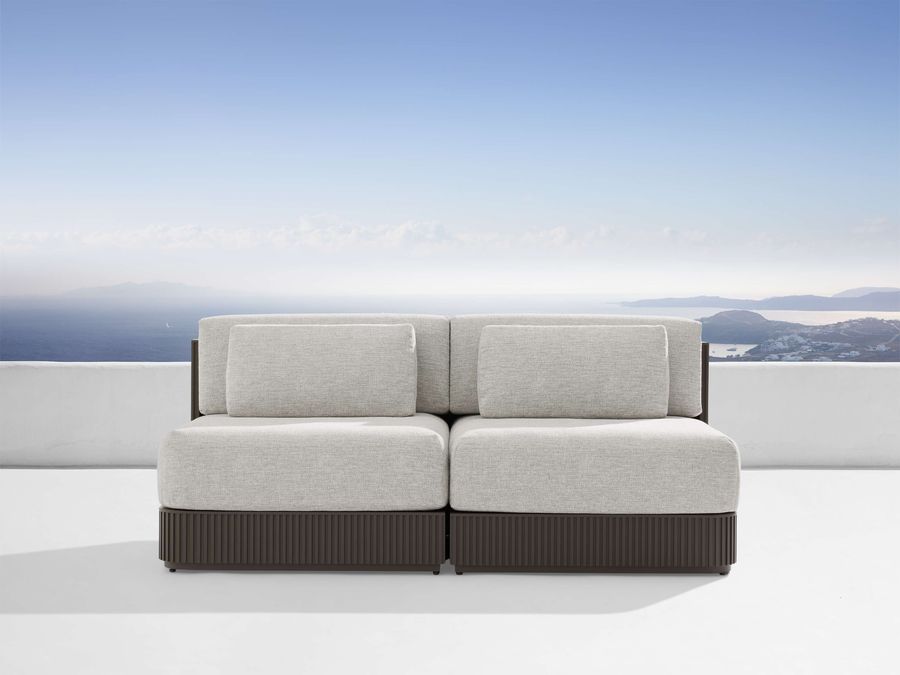 Beaumont Outdoor Aluminum Two-Piece Modular Sofa added by Spoak Member