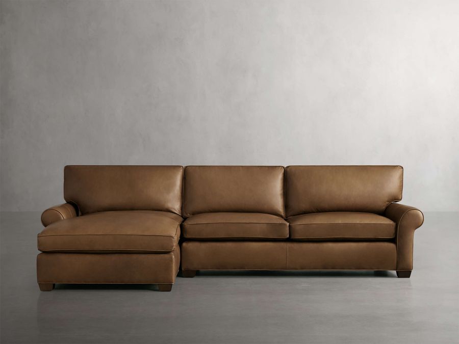 Colby Leather Two-Piece Chaise Sectional added by Spoak Member
