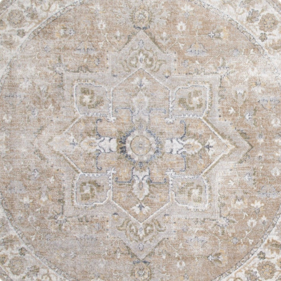 Astra Beige Washable 5x5 Round Rug added by Spoak Member