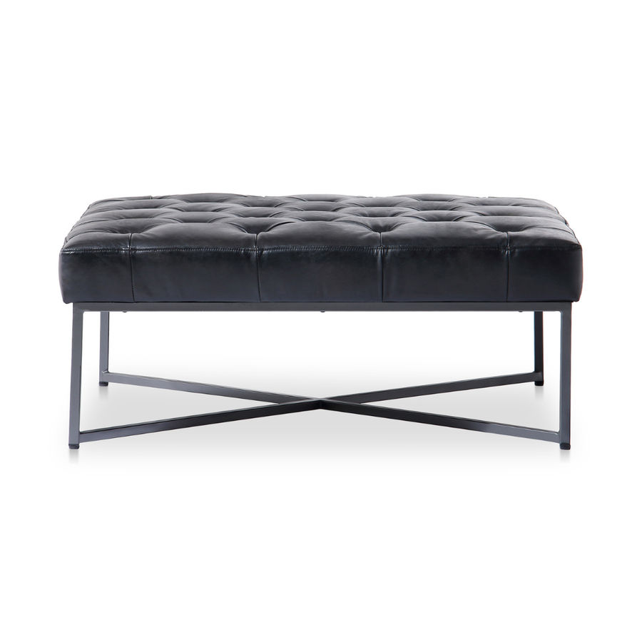 Black Leather Thad Ottoman added by Spoak Member