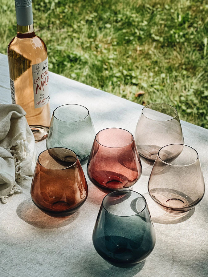 Multicolor Stemless Wine Glasses Set of 6 added by Spoak Member