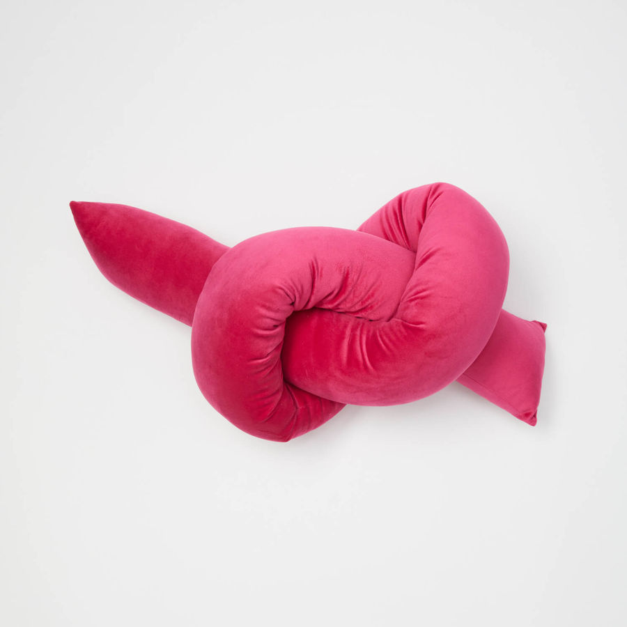 Zoe Knot Shaped Pillow - Hot Pink - Dormify added by Alivia Korsun