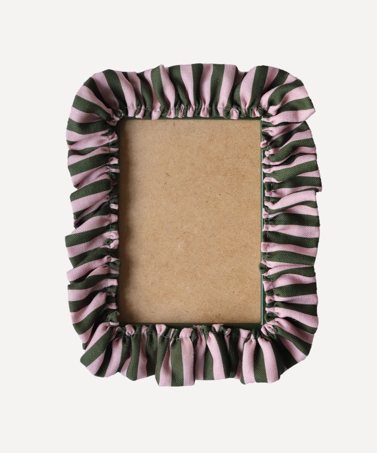 Dark Olive & Rose Stripe Ruffle Frame added by Spoak Member