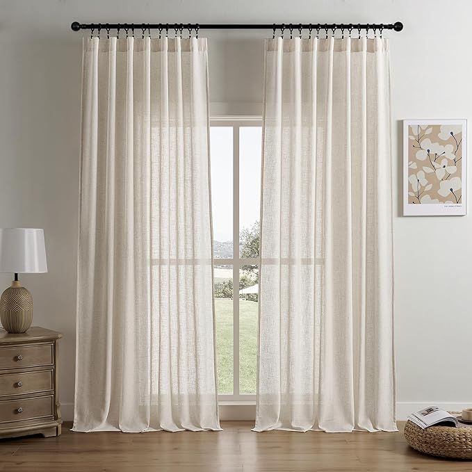 Ecru Joydeco Custom Linen Light Filtering Curtains added by Spoak Member