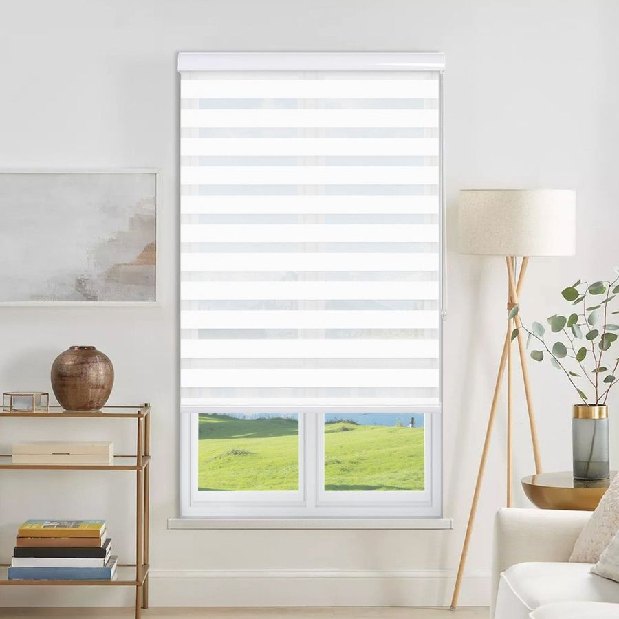 White Joydeco Custom Modern Light Filtering Dual Shade added by Spoak Member