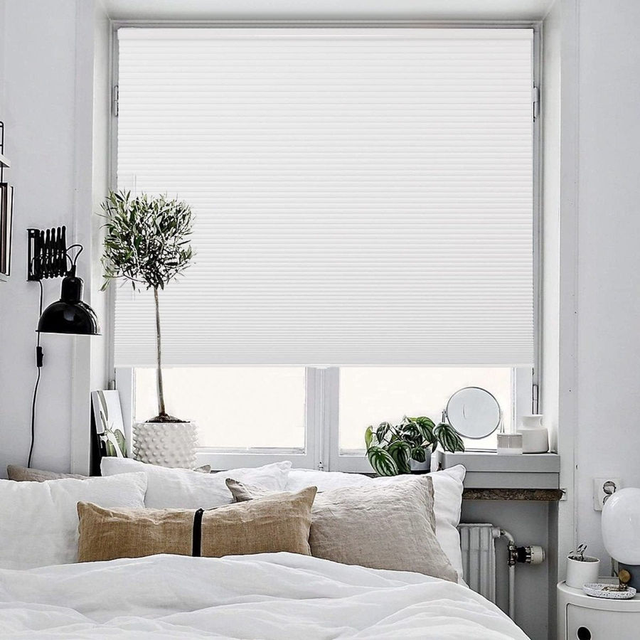 Joydeco Cellular Shades Cordless White Wide Blackout Cellular Blinds for Windows Waterproof Honeycomb Blinds Black Window Coverings added by Spoak Member