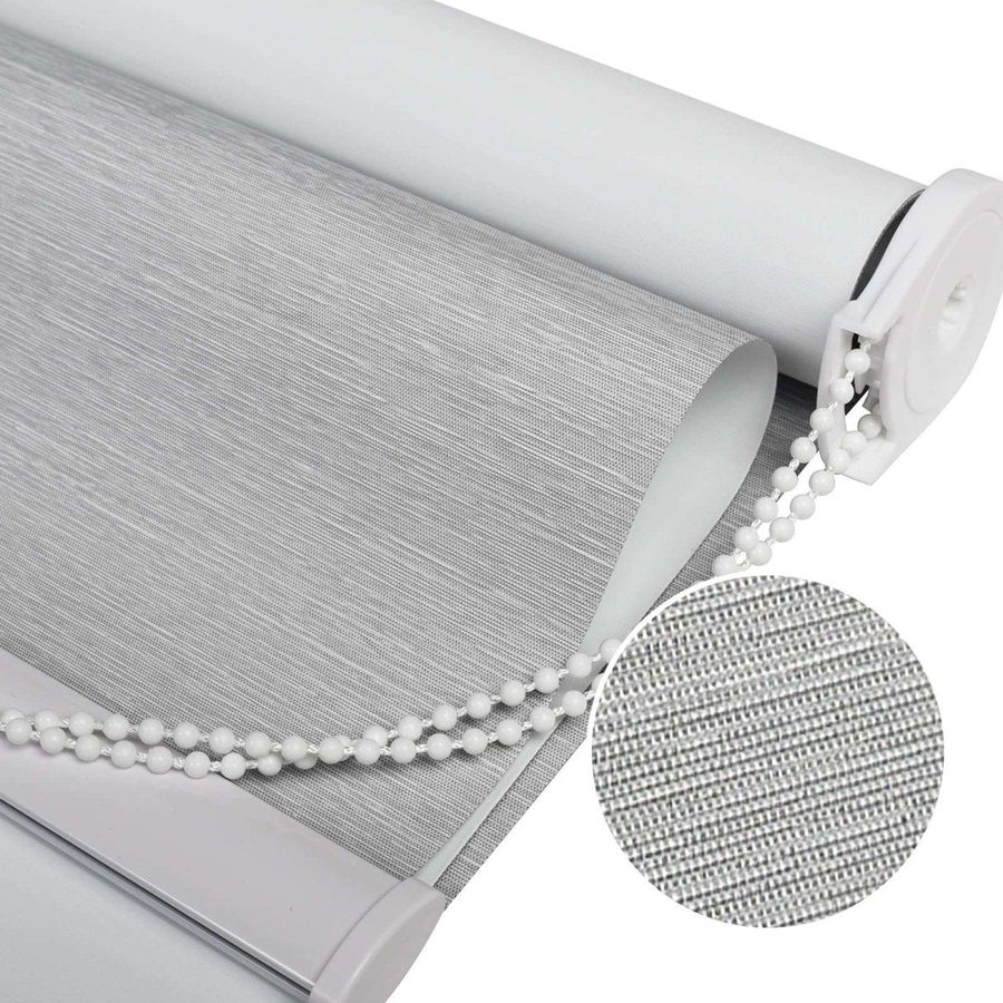 Joydeco Custom 100% Blackout  Light Grey Roller Shade with Common Chain added by Spoak Member