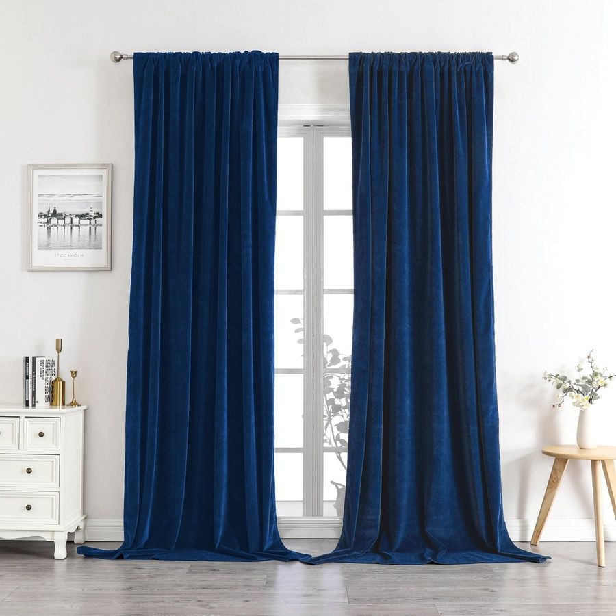 Navy Blue Joydeco Custom Velvet Curtains added by Spoak Member