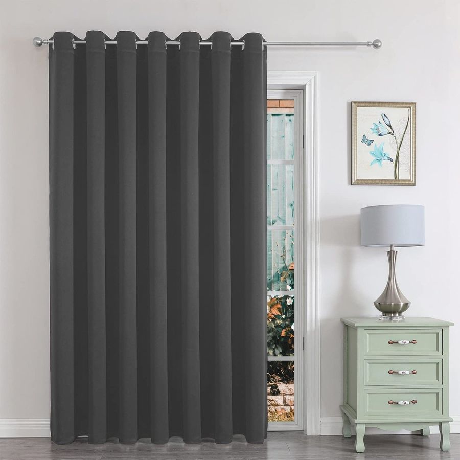 Joydeco Grey Blackout Curtain Door Divider Doorway Curtains for Bedroom Closet Door Bedroom Door added by Spoak Member
