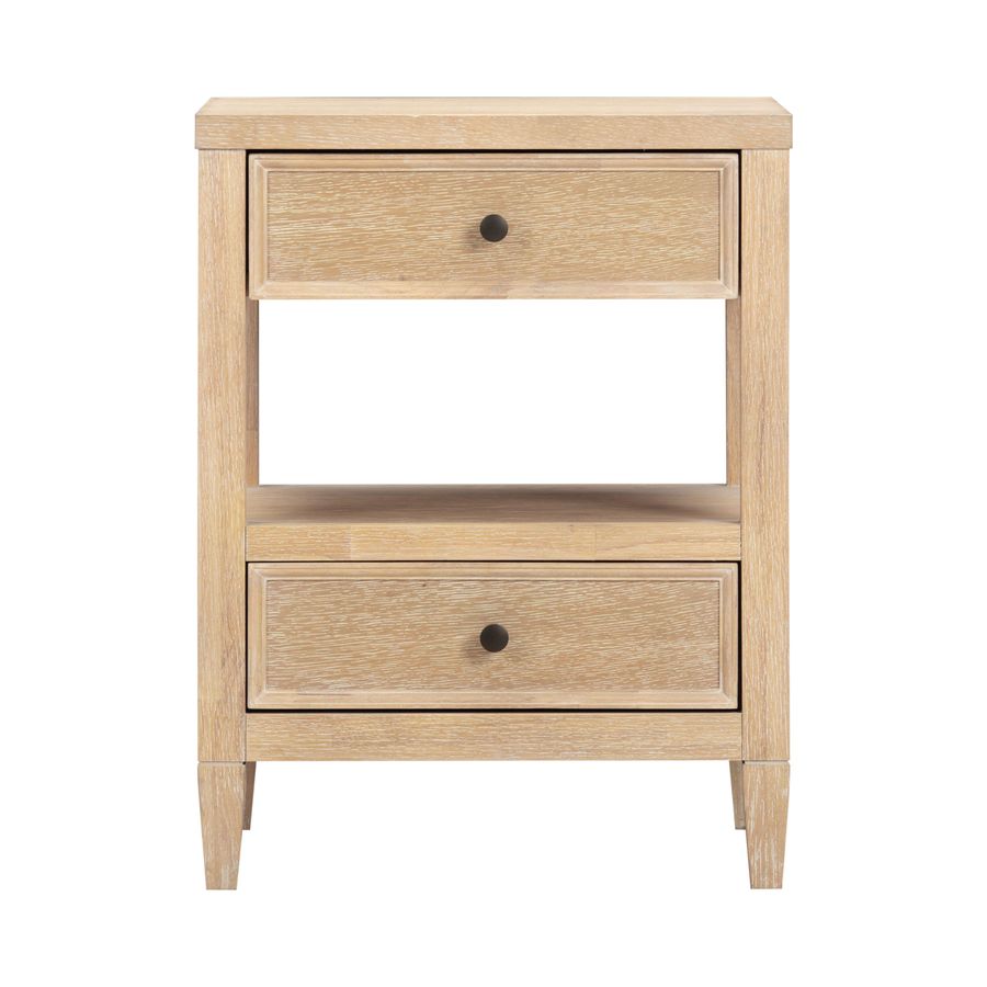 Bristol Park Whitewashed Oak Wood Open Nightstand added by Spoak Member