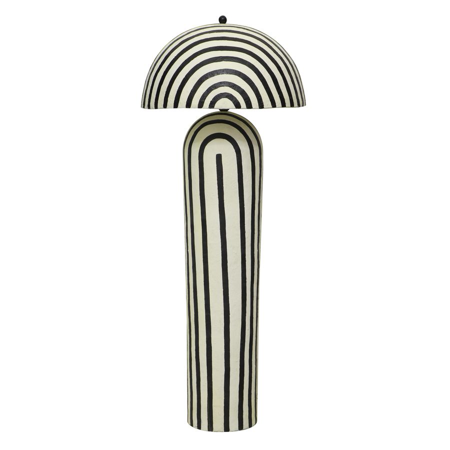 Maiori Black Striped Papier Mache Floor Lamp added by Spoak Member