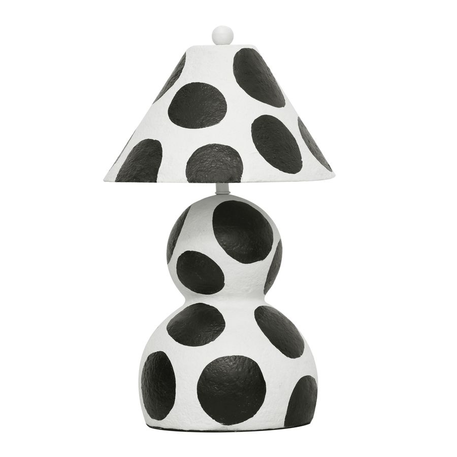 Lerici Black and White Papier Mache Table Lamp added by Spoak Member