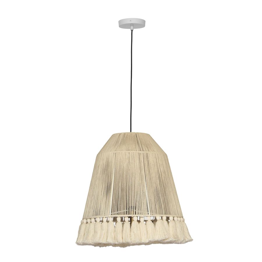 Helen White Cotton Tasseled Pendant Lamp added by Spoak Member