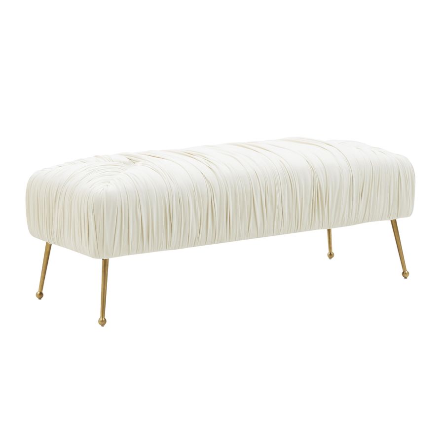 Jessica Cream Velvet Bench by Inspire Me! Home Decor added by Spoak Member