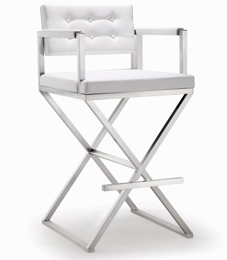 Director Performance Vegan Leather Stool with Silver Base added by Spoak Member