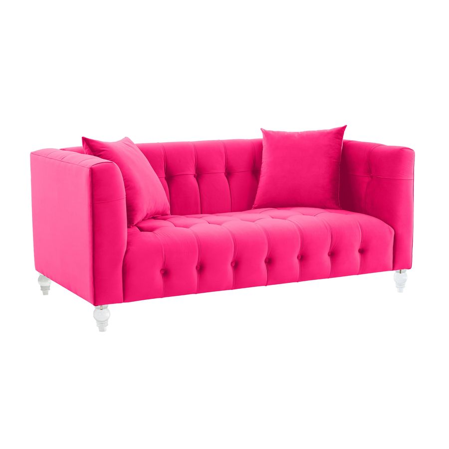 Bea Hot Pink Velvet Loveseat added by Spoak Member