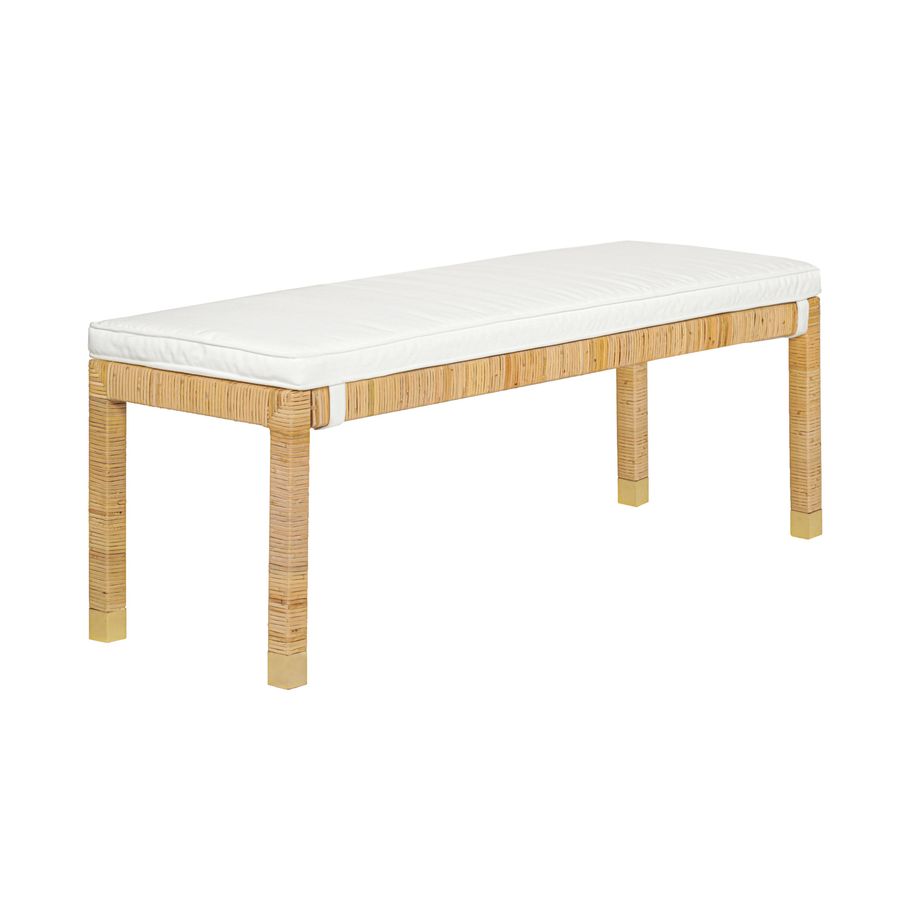 Amara Woven Rattan Performance Fabric Bench added by Spoak Member