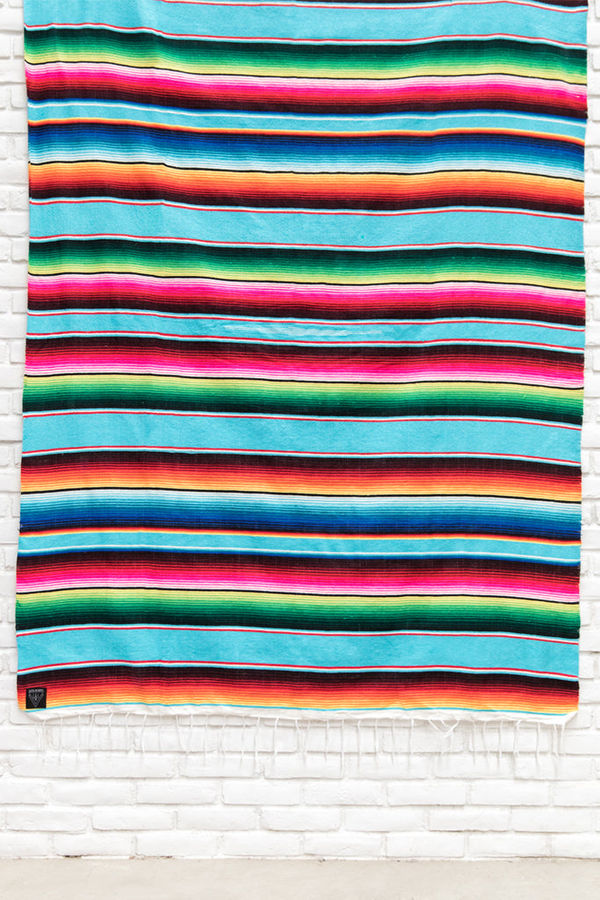 THE CORSAIRE: Bright Light Blue Mexican Serape / Saltillo Blanket added by Spoak Member
