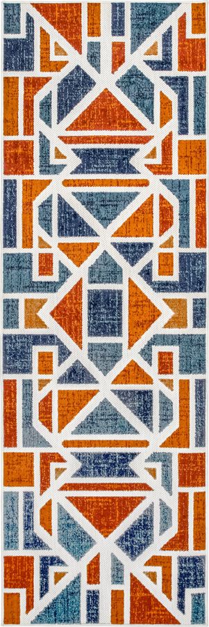 Sarah Abstract Indoor/Outdoor Rug | Rust added by Spoak Member