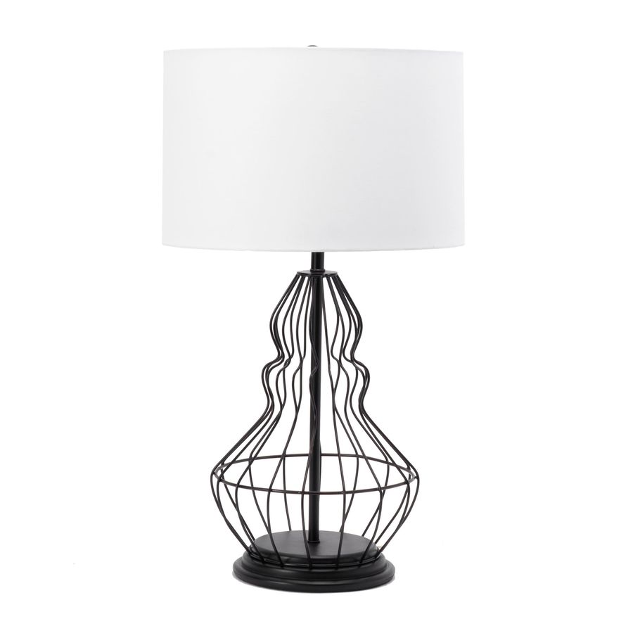 25-inch Iron Wire Framed Gourd Table Lamp | Bronze added by Spoak Member