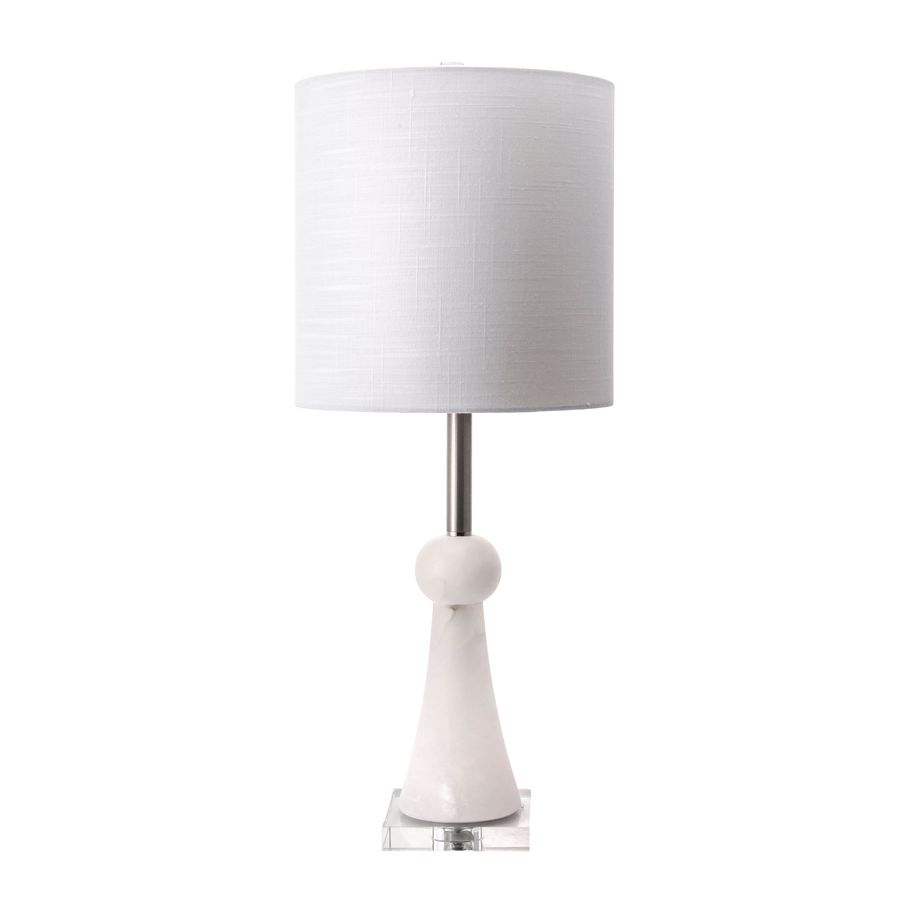 30-inch Alabaster Pawn Spire Table Lamp | Off White added by Spoak Member