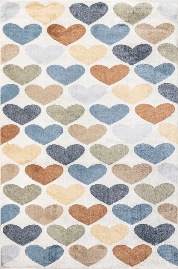 Aza Colorful Hearts Washable Rug | Multicolor added by Spoak Member