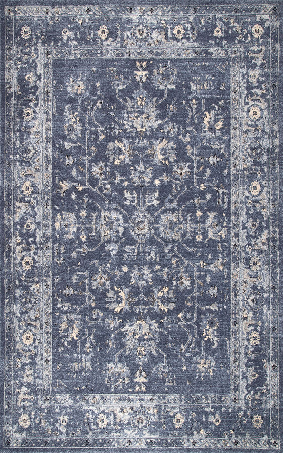 Bordered Floral Rug | Blue added by Spoak Member
