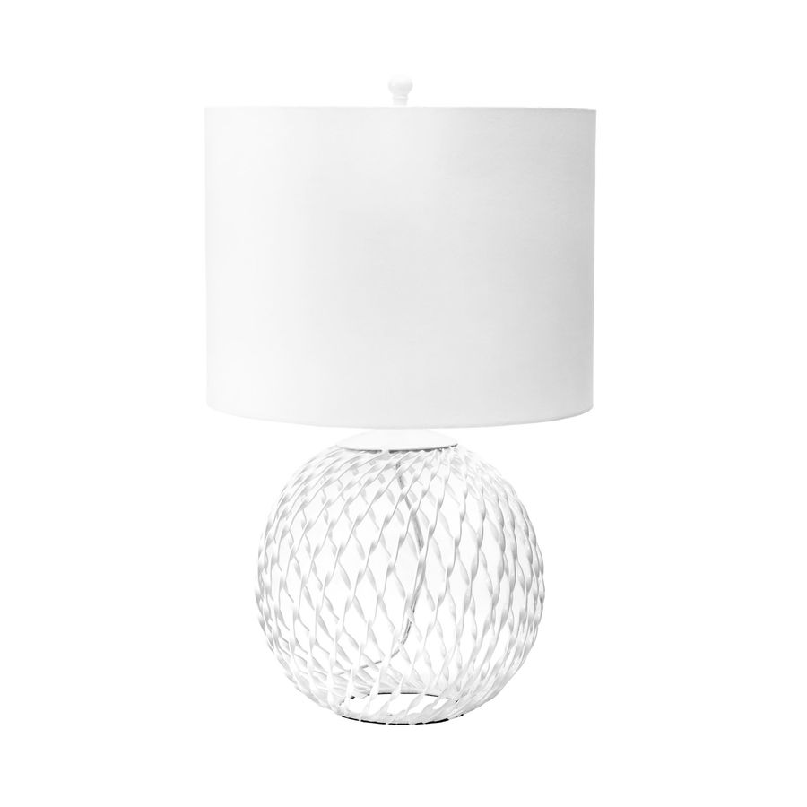 20-inch Iron Wire Mesh Globe Table Lamp | White added by Spoak Member