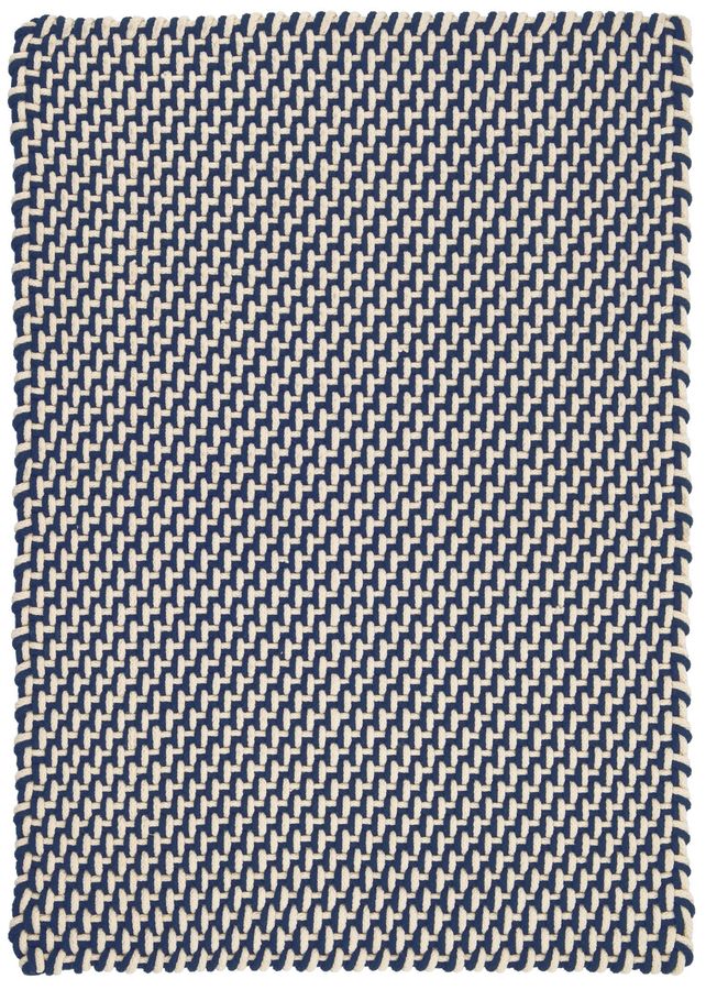 Two-Tone Rope Handwoven Indoor/Outdoor Rug | Navy/Ivory added by Spoak Member