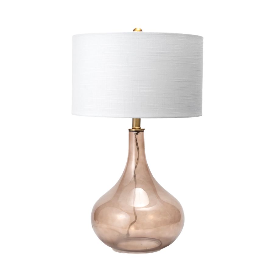 26-inch Glazed Glass Gourd Table Lamp | Amber added by Spoak Member