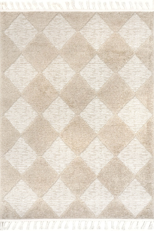 Aylin Diamond Tasseled Rug | Beige added by Spoak Member