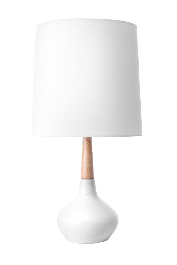 25-inch Kayla Ogee Ceramic Vase Table Lamp | White added by Spoak Member