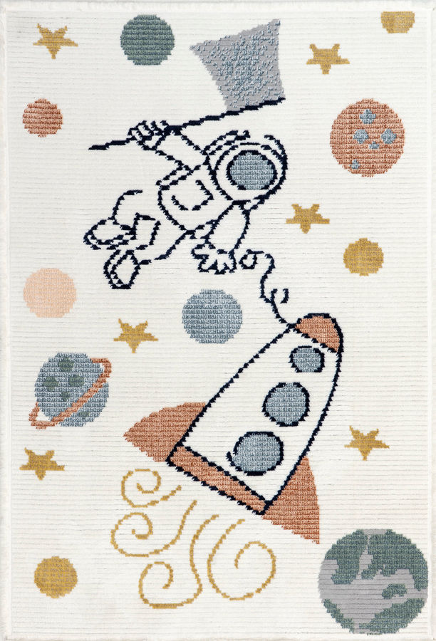 Rasha Kids Astronauts In Space Rug | Beige added by Spoak Member