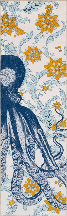 Molly Octopus Washable Rug | Blue added by Spoak Member