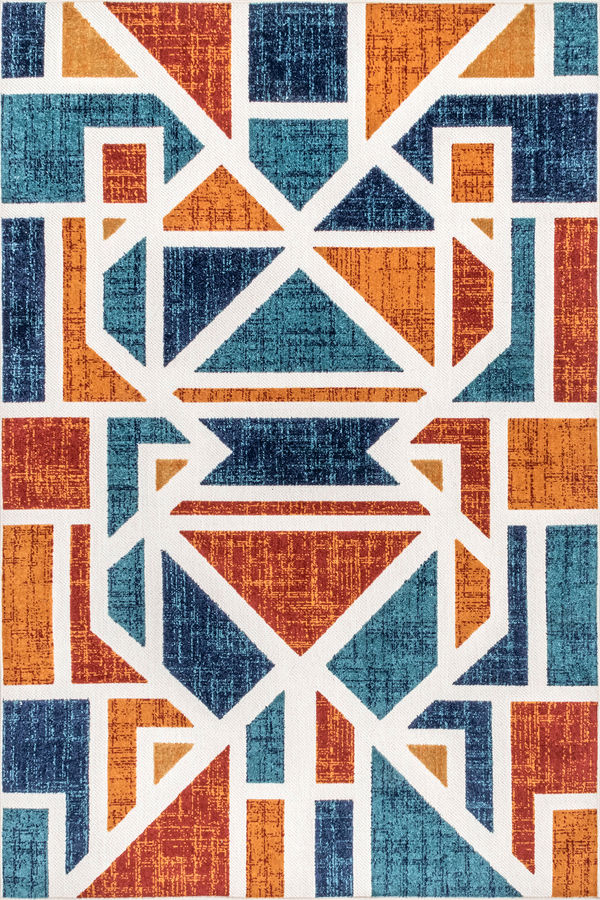 Sarah Abstract Indoor/Outdoor Rug | Rust added by Spoak Member