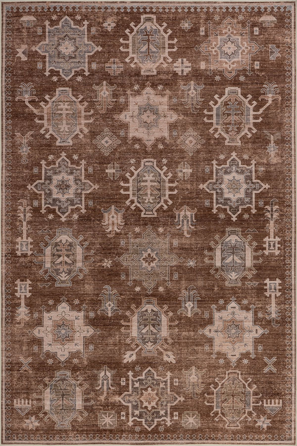 Thalia Medallion Spill Proof Washable Rug | Sienna Brown added by Spoak Member