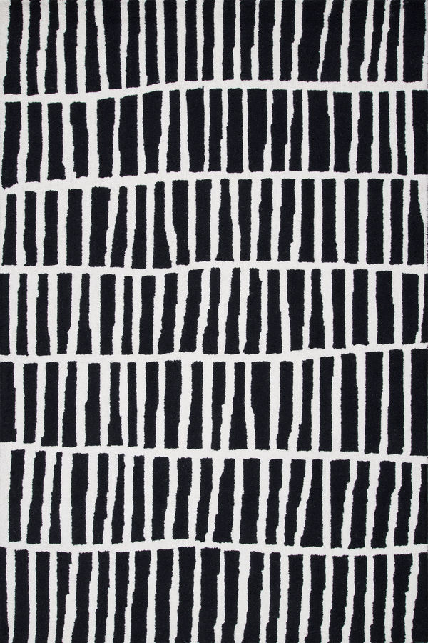 Irregular Parallel Bars Rug | Black added by Spoak Member