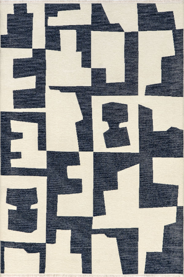 Daniela Geometric Reversible Washable Rug | Navy added by Spoak Member