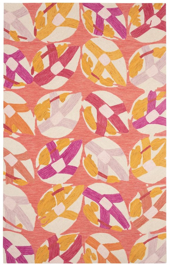Lily Pad Hand Micro Hooked Wool Rug | Pink added by Spoak Member