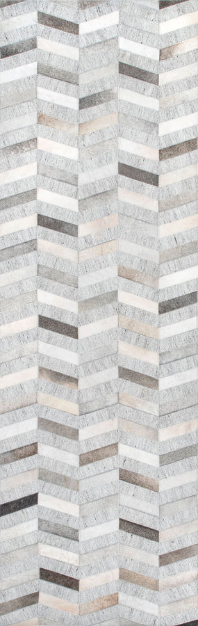 Cowhide Herringbone Rug | Silver added by Spoak Member